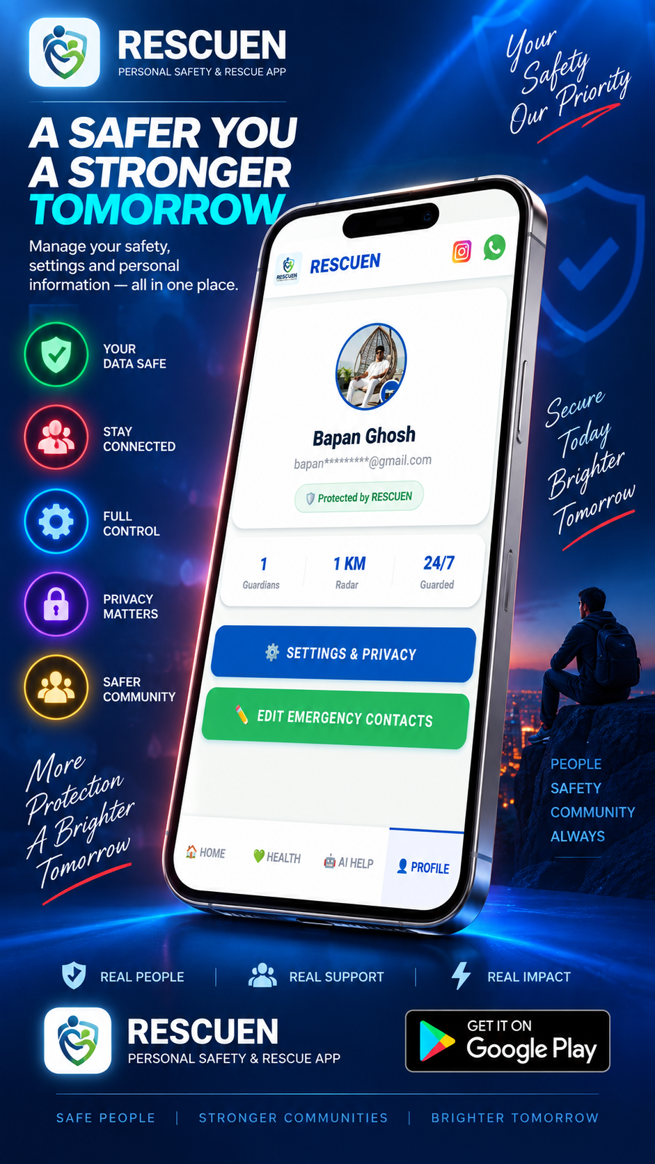 RESCUEN Profile & dashboard